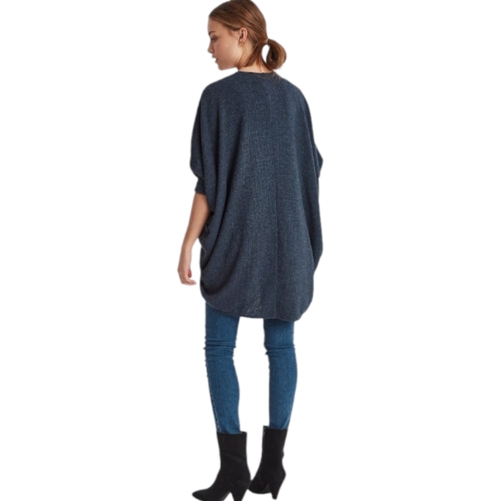 Ichi Eluise Cocoon 3/4 Open Knit Soft Cozy Cardigan- Womens O/S - Picture 3 of 13
